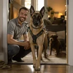Pour rester avec le Malinois de mission, ce maître-chien l’adopte et lui offre une retraite dorée