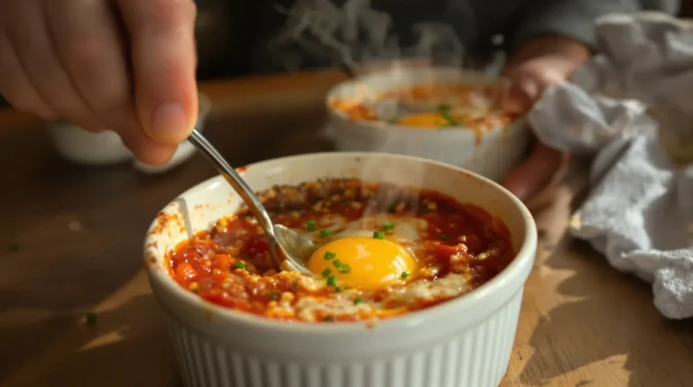 C'est le plat que je fais quand je n'ai envie de rien préparer : œufs cocotte tomate-fromage en 12 min