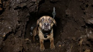 Coincée dans un terrier de blaireau pendant une battue, une chienne de chasse est finalement sauvée