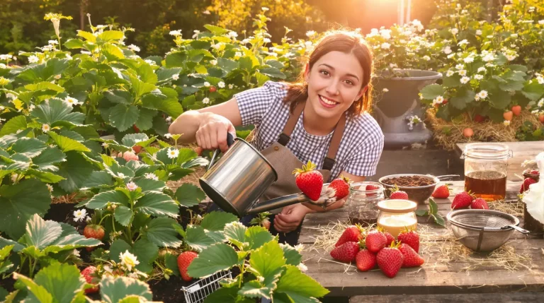Les fraisiers donnent de plus gros fruits si on les arrose au printemps avec cet ingrédient de cuisine