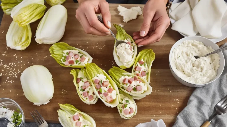 Petites barquettes d’endive au jambon : mon apéritif ultra express prêt en quelques minutes